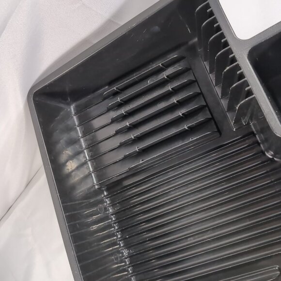 Rubbermaid 8354 Black Space Saver Drainer Drip Dish Drying Rack 1182 2015 13x18x - Picture 7 of 16